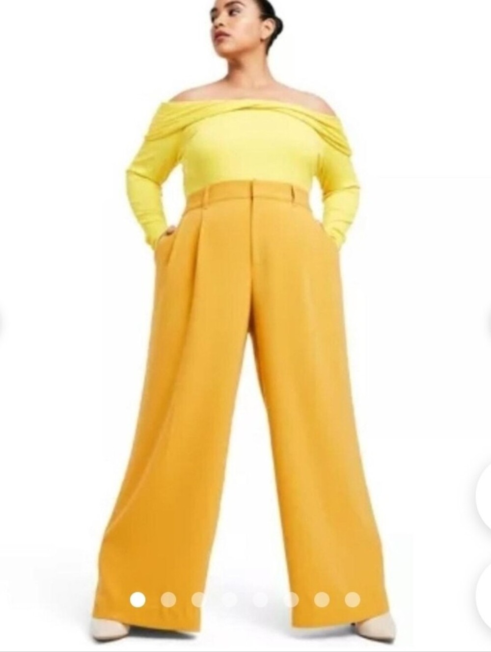 Sergio Hudson Women's Yellow and Gold Trousers 2X